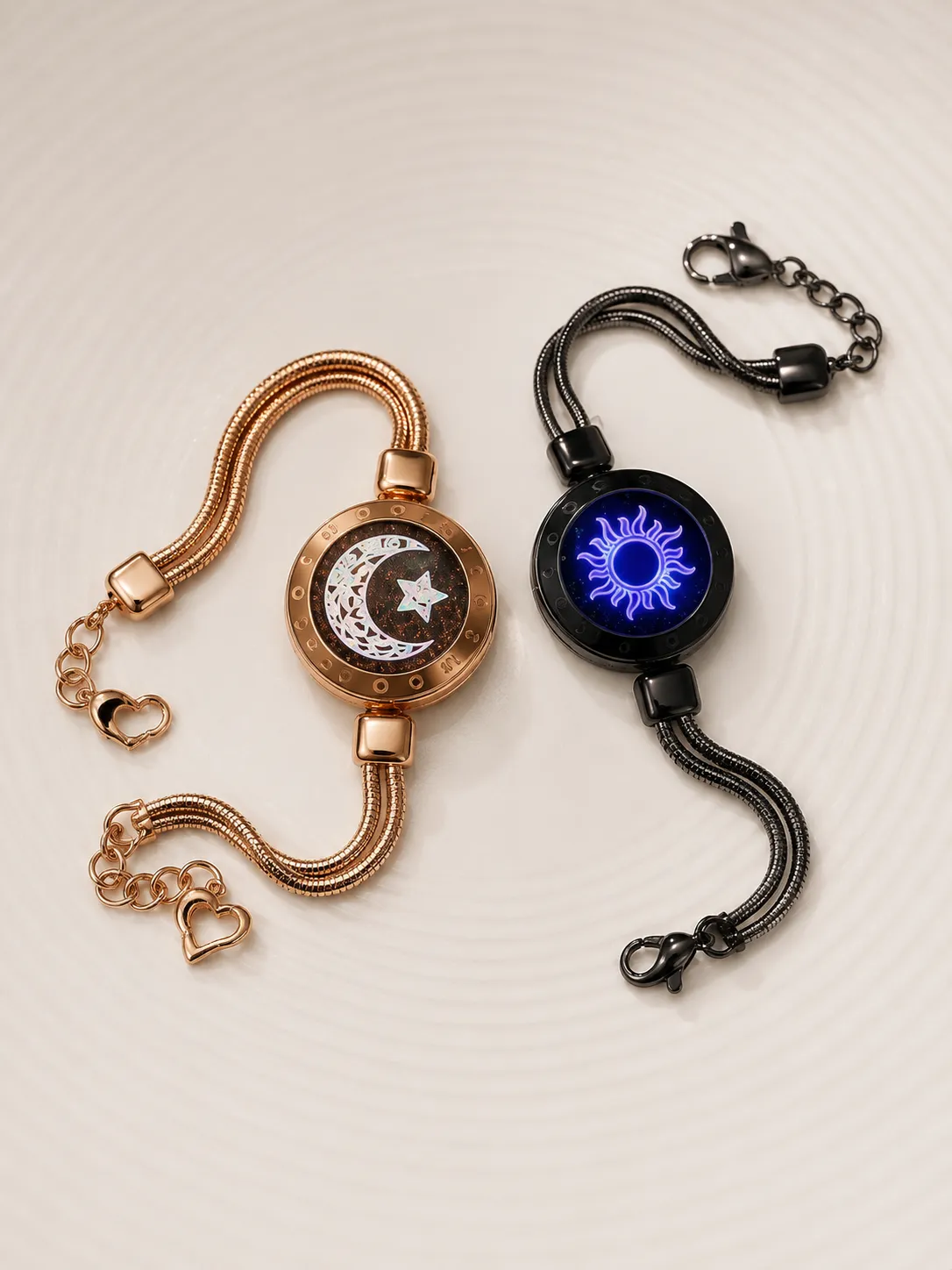 Blue Sun and Moon Smart LED Bracelets